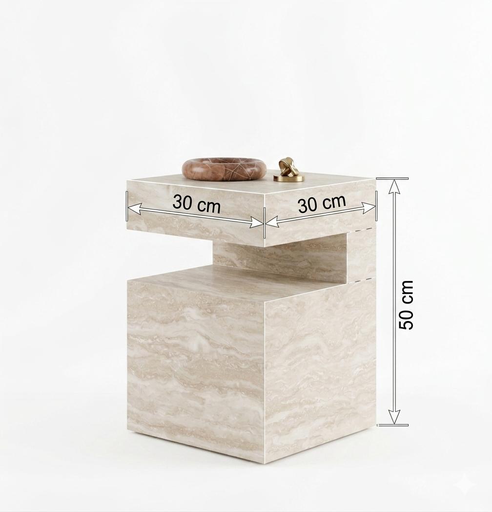 Groove Marble Side table