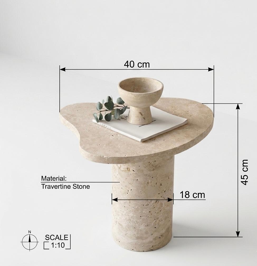 Curva Marble side table