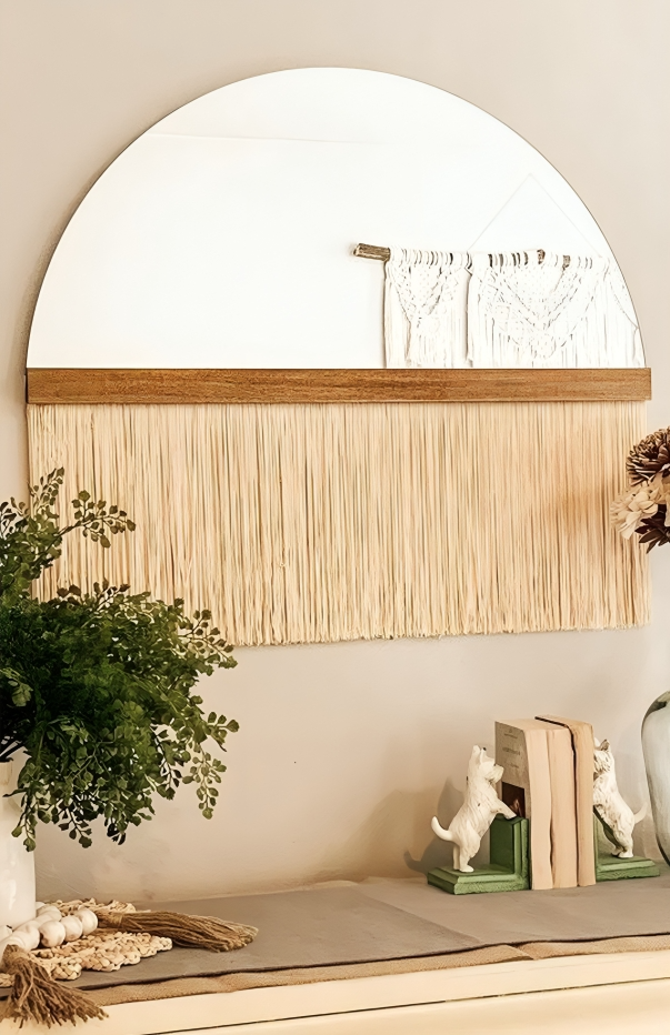 Handmade Macrame Mirror