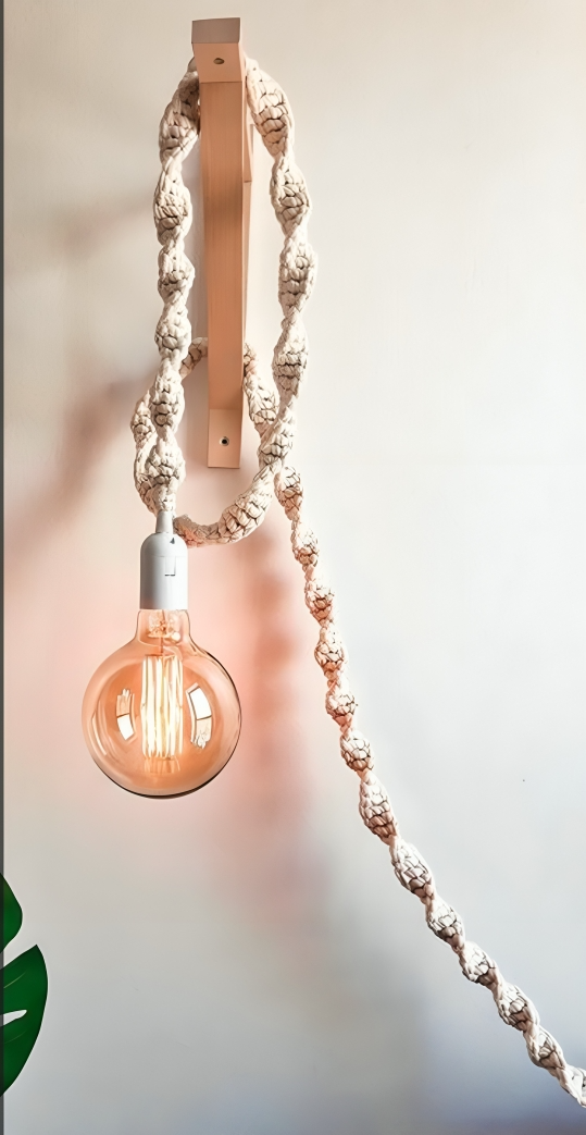 Macrame Wall Lamp