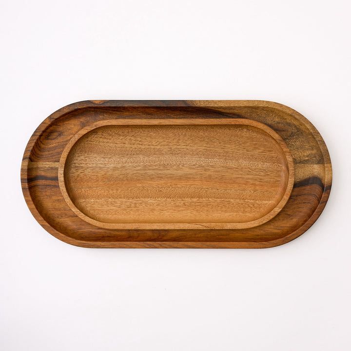 Oval tray set
