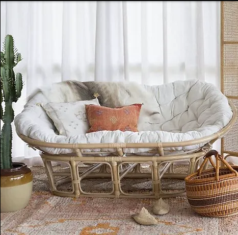 Bamboo Papasan Sofa - 3 Seats