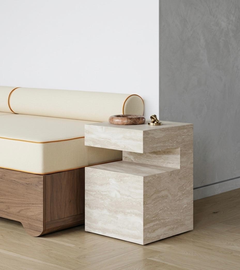 Groove Marble Side table