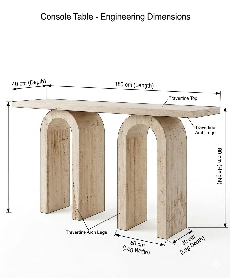 Colonnade Marble Console