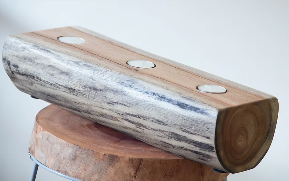 Akasa Wood Candle Holder