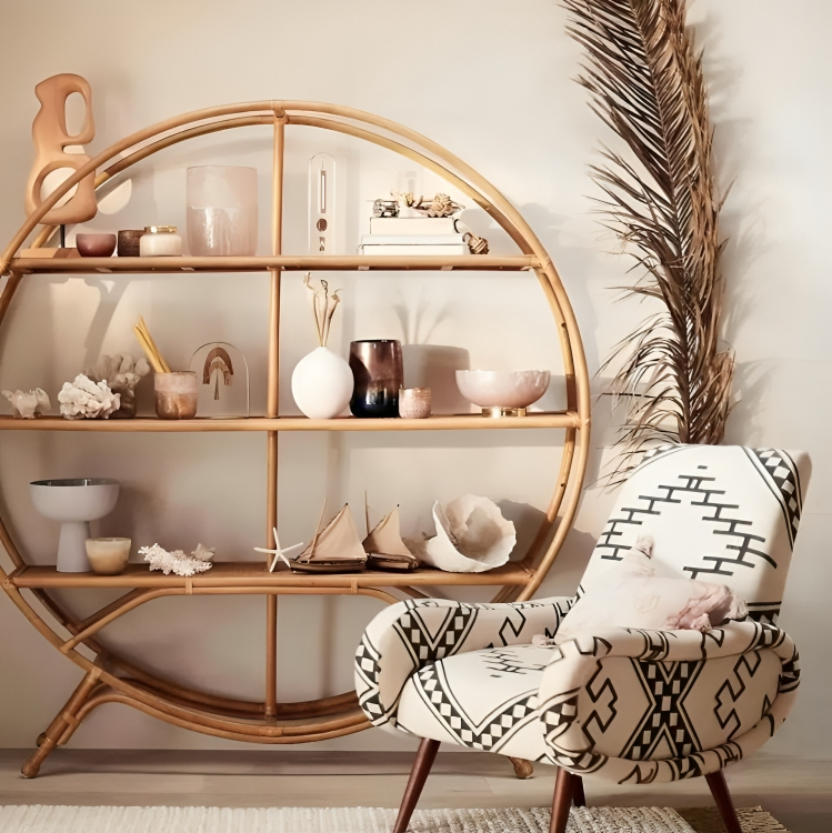 Bamboo Wicker Shelving
