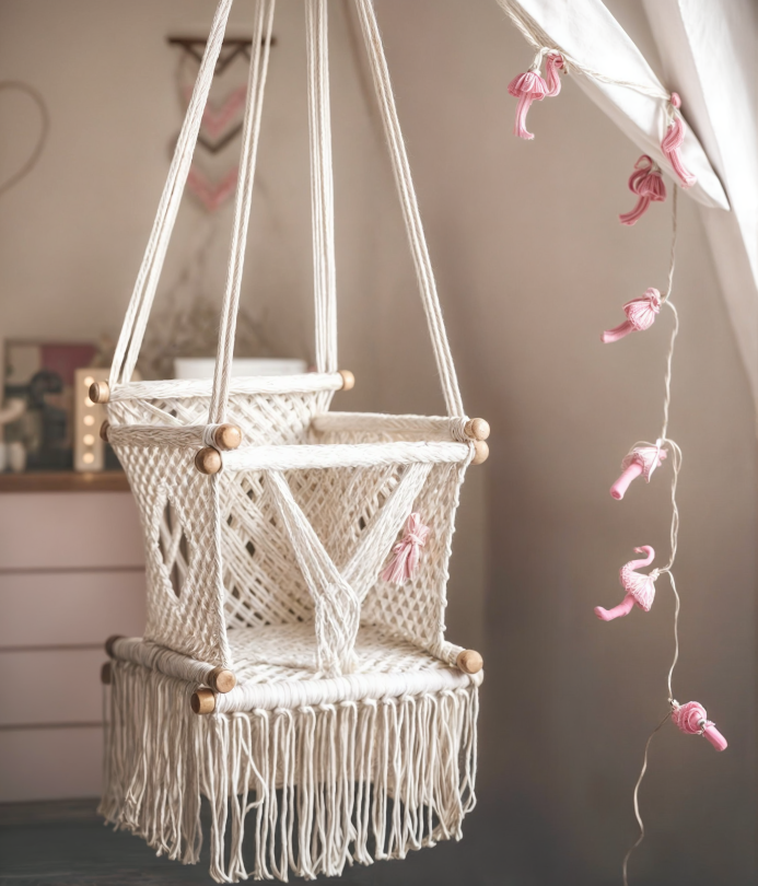 Handmade Macrame Kid Swing Chair