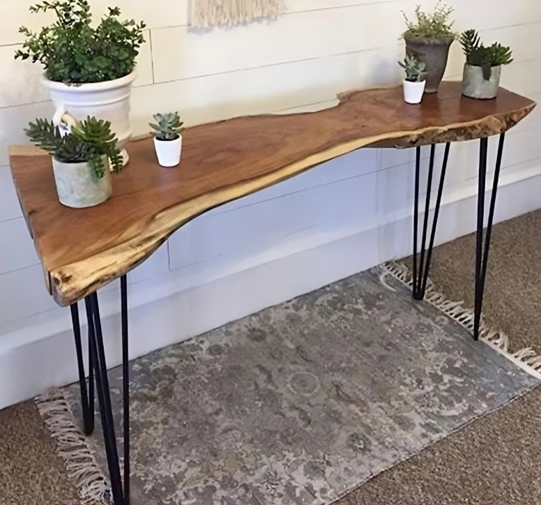 Natural Wood Console