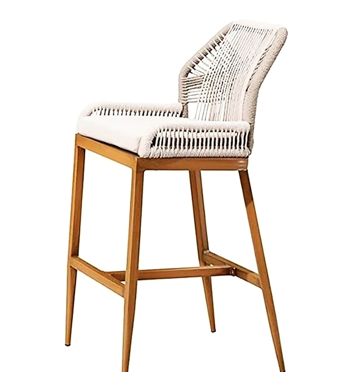 Stool With Rope Rope Wood Stool – David Morgan Designs