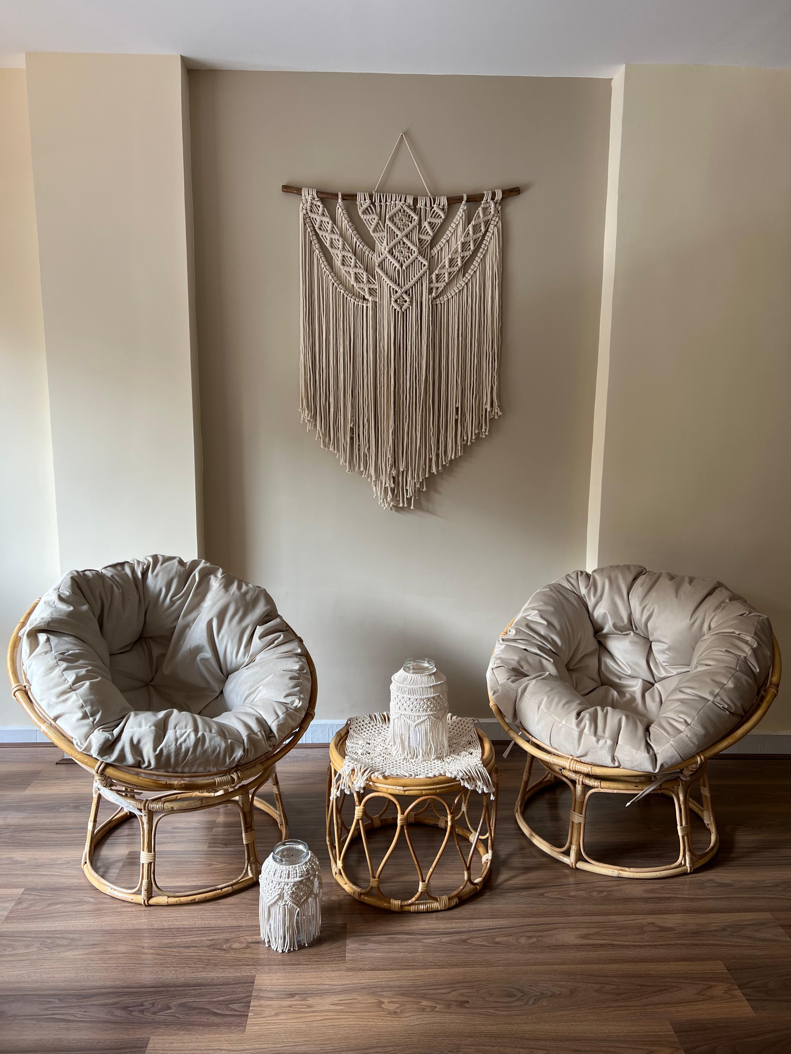 Bamboo Papasan Corner set