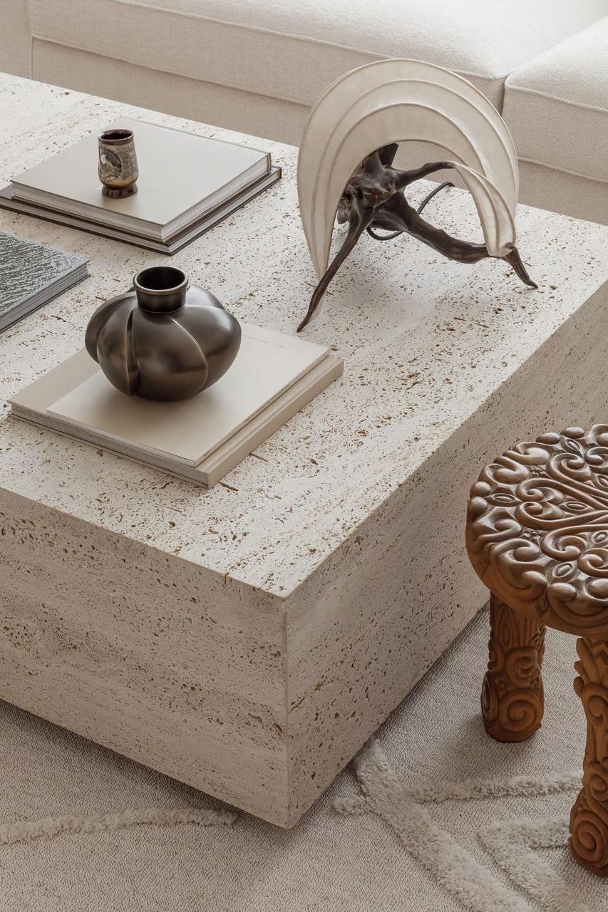 Lume Traventine Coffee Table
