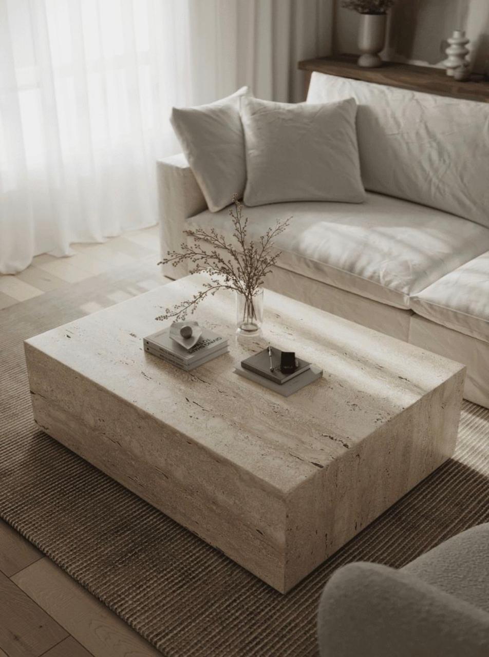 Lume Traventine Coffee Table
