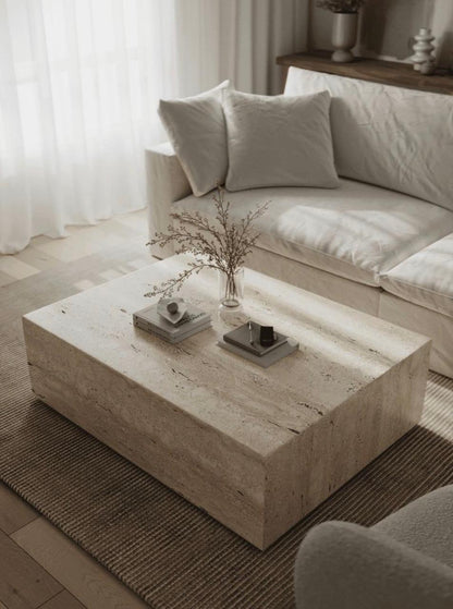 Lume Traventine Coffee Table